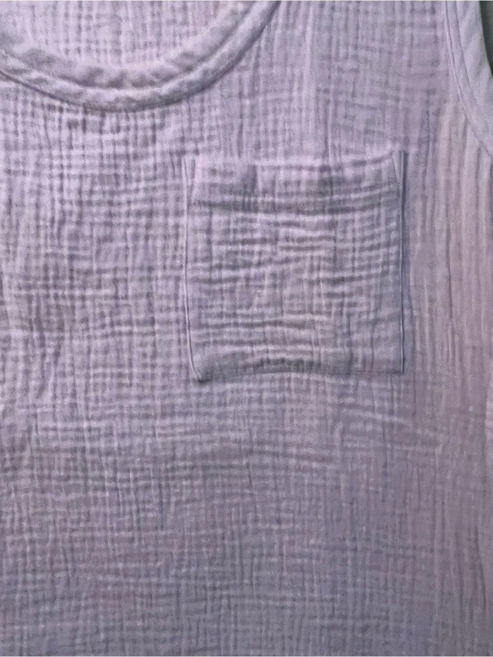 NEW / Lilla P / Lavender / 100% Cotton Double Gauze / Pocket Tank / Size M - Picture 6 of 7
